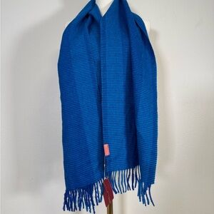 KUNA blue baby alpaca Scarf NWT